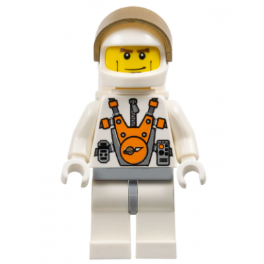 mars mission astronaut with helmet and cheek lines and backpack