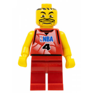 nba player number 4 with red non-spring legs