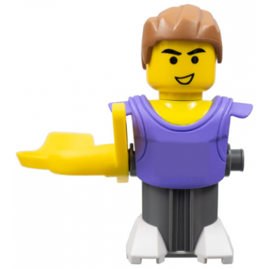 mcdonalds sports basketball player - lilac torso and dark bluish gray base without stickers