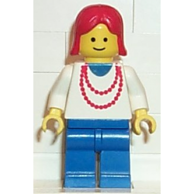necklace red - blue legs red female hair