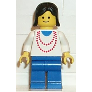 necklace red - blue legs black female hair