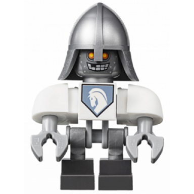 lance bot - white shoulders flat silver helmet
