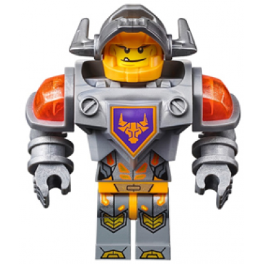 axl - flat silver visor and torso