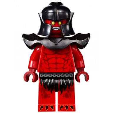 crust smasher - bare chest red legs black shoulder pads armor
