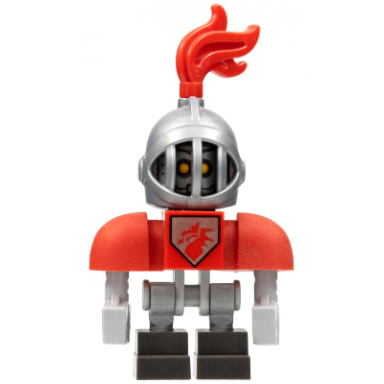 macy bot - red shoulders flat silver helmet