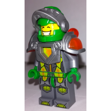 aaron fox - flat silver visor and armor clip and bar with tow ball on back