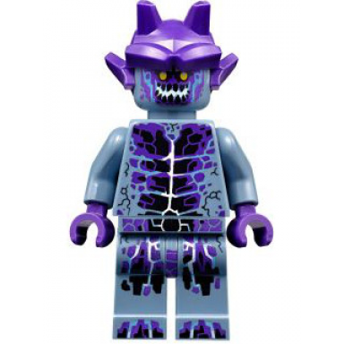 stone stomper - fully cracked open chest and legs open mouth dark purple gargoyle horns