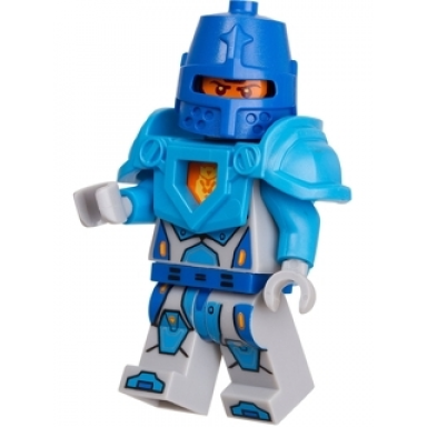 royal soldier kings guard - blue helmet with eye slit dark azure armor light bluish gray hands