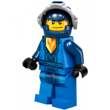 clay moorington - dark blue helmet flat silver visor battle suit clay