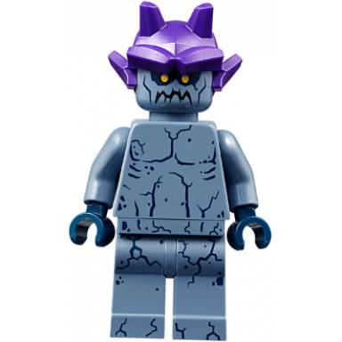 stone stomper - small dark blue cracks on chest and legs closed mouth dark purple gargoyle horns