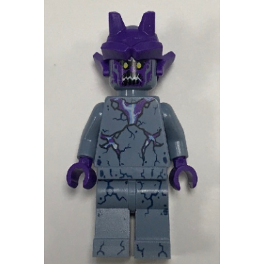 stone stomper - partially cracked open chest small dark blue cracks on legs open mouth