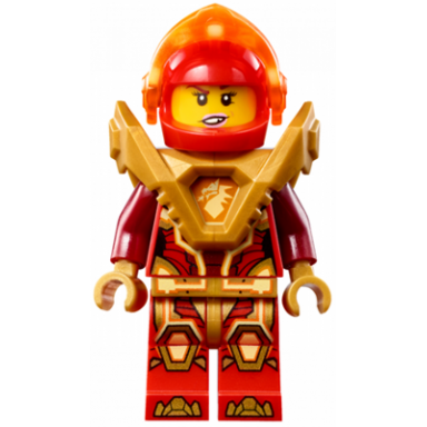 macy halbert - trans-neon orange visor pearl gold armor