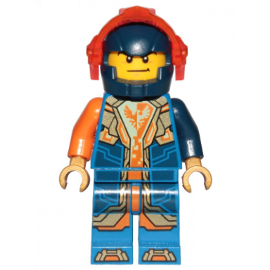 clay moorington - dark blue helmet trans-neon orange visor