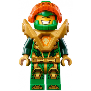 aaron fox - trans-neon orange visor pearl gold armor clip on back