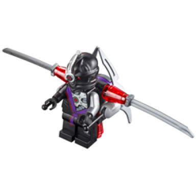 nindroid warrior with twin blade jet pack