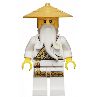 wu sensei - gold trimmed outfit