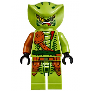 lasha - rebooted serpentine snake scout lime with dark orange armor coverings