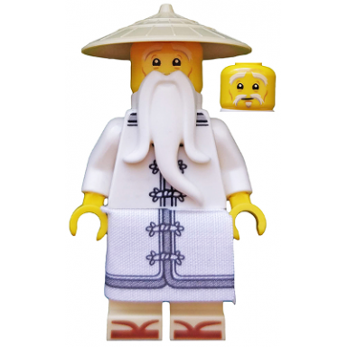 sensei wu - the lego ninjago movie white robe zori sandals