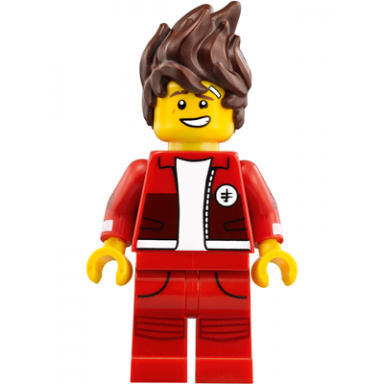 kai - the lego ninjago movie hair red legs and jacket bandage on forehead