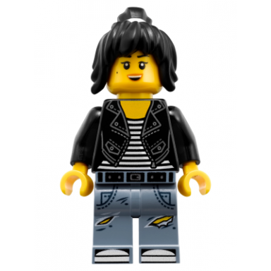 nya - leather jacket and jeans high school outfit