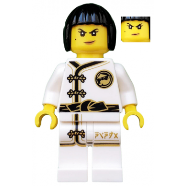 nya - white wu-cru training gi black bob cut hair