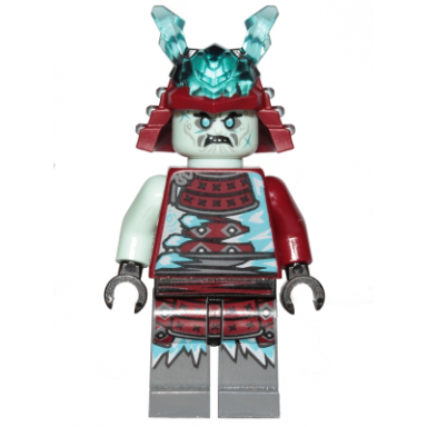 blizzard samurai - ninja helmet with trans-light blue horns
