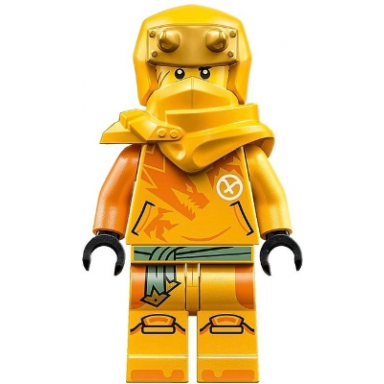 arin - shirt with orange dragon hood with horns