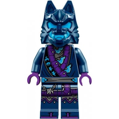 wolf mask warrior - dark blue and dark azure mask