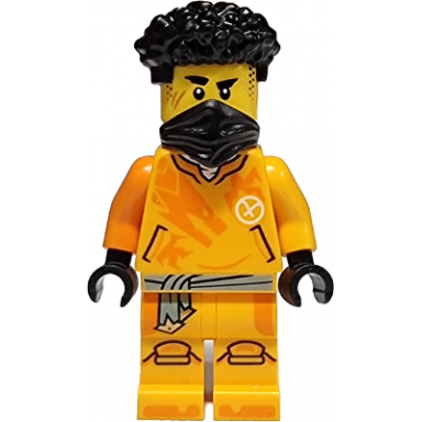 arin - shirt with orange dragon black bandana
