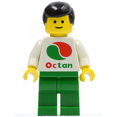 octan - white logo green legs black male hair