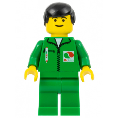 octan - green jacket with pen green legs black male hair