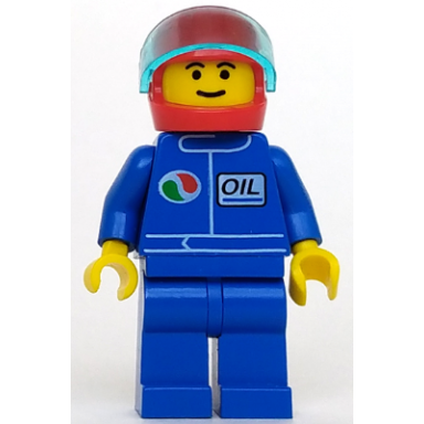 octan - blue oil blue legs red helmet trans-light blue visor