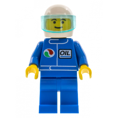 octan - blue oil blue legs white helmet trans-light blue visor