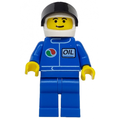 octan - blue oil blue legs white helmet black visor
