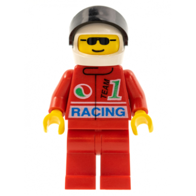 octan - racing red legs white helmet black visor