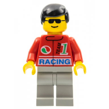octan - racing light gray legs black male hair