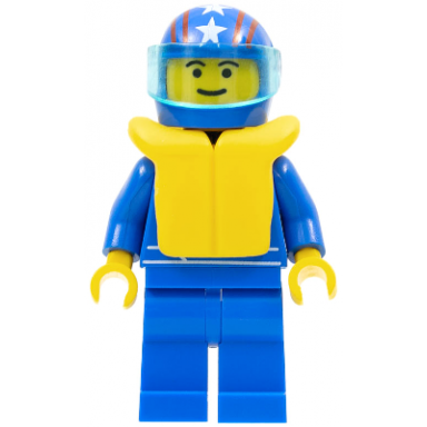octan - blue oil blue legs life jacket blue helmet 4 stars stripes trans-light blue visor