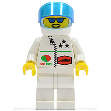 octan - stars white legs white helmet trans-dark blue visor