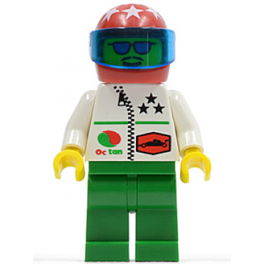 octan - stars green legs red helmet 7 white stars trans-dark blue visor