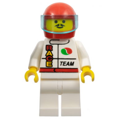 octan - race team white legs red helmet trans-light blue visor