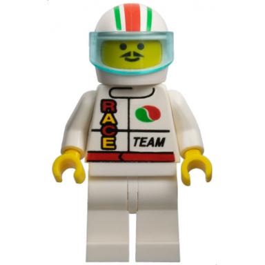 octan - race team white legs white red green striped helmet trans-light blue visor