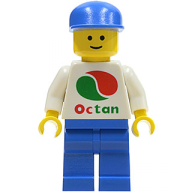 octan - white logo blue legs blue cap