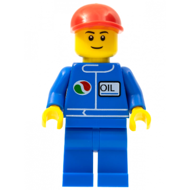 octan - blue oil blue legs red short bill cap black eyebrows