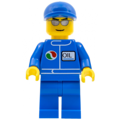 octan - blue oil blue legs blue short bill cap silver sunglasses