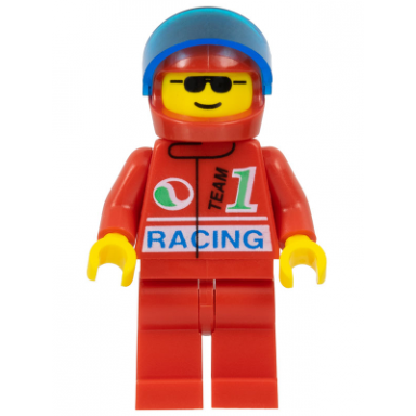 octan - racing red legs red helmet trans-dark blue visor