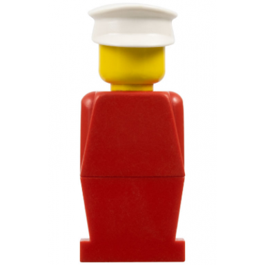 legoland - red torso red legs white hat