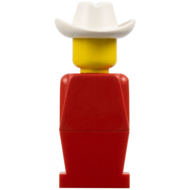 legoland - red torso red legs white cowboy hat