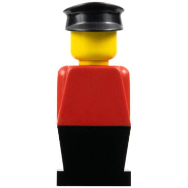 legoland - red torso black legs black hat