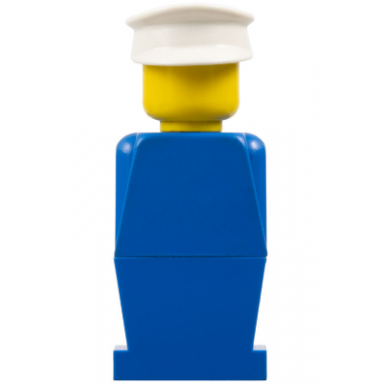 legoland - blue torso blue legs white hat