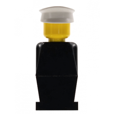 legoland - black torso black legs white hat